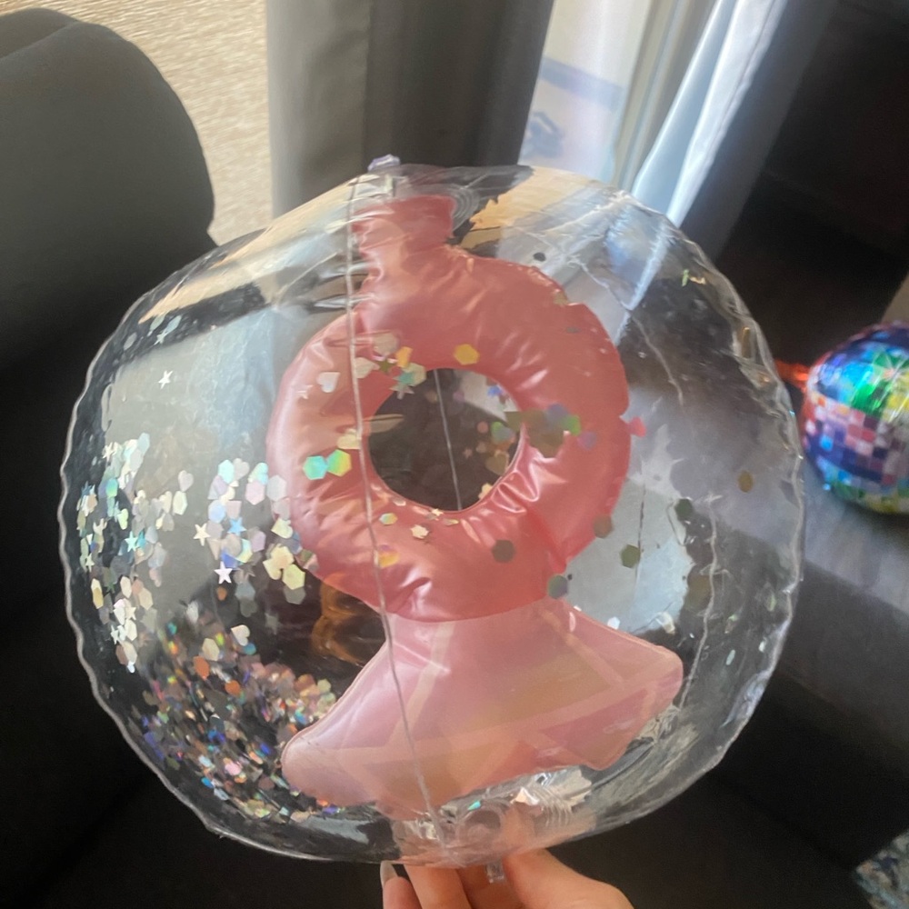 Pink Ring Inflatable Party Balloon - Picture 4 of 6